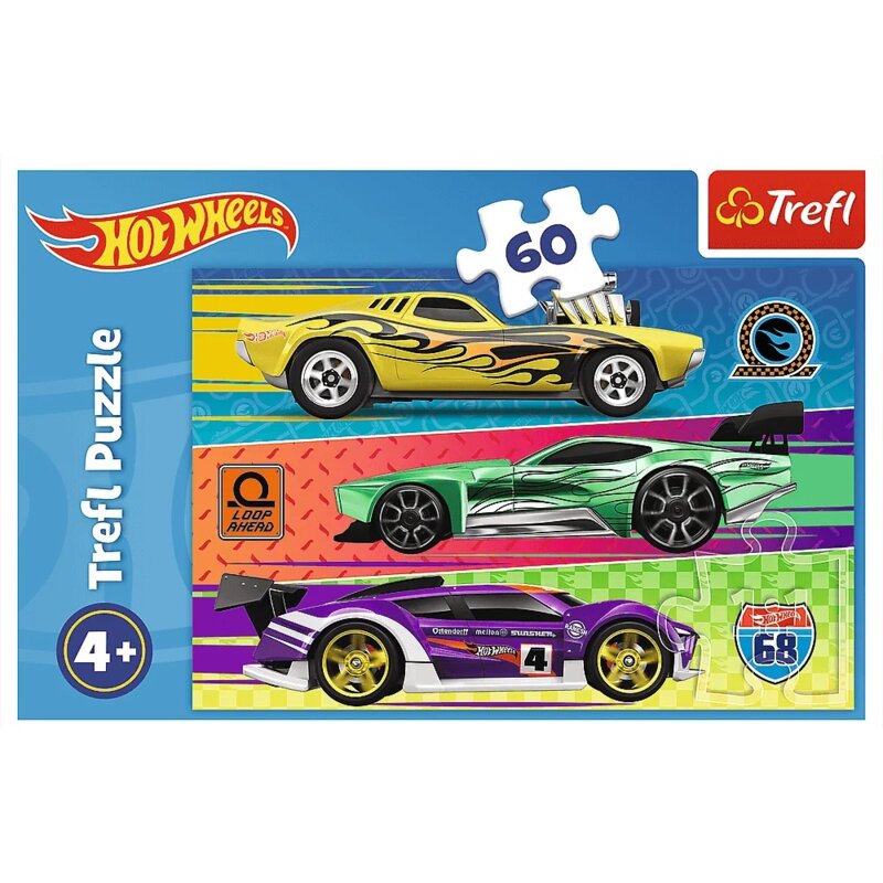 Puzzle TREFL Wyścigi Hot Wheels 17389 (60 elementów)