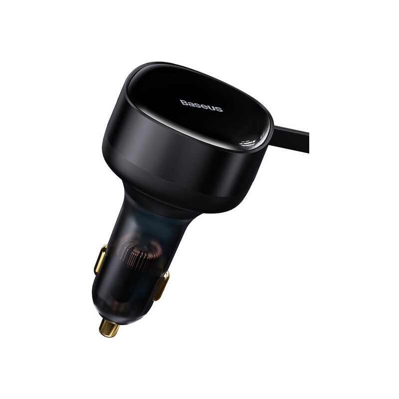 Ładowarka samochodowa BASEUS Enjoyment 33W Czarny + Kabel 2x USB-C
