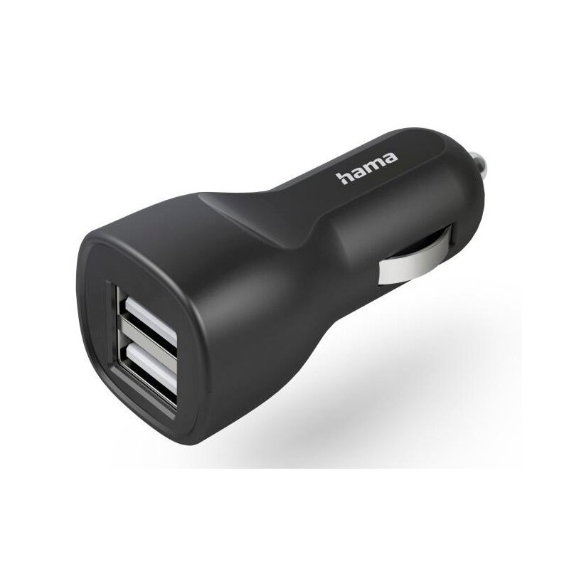 Ładowarka samochodowa HAMA 2xUSB-A Czarny 201636