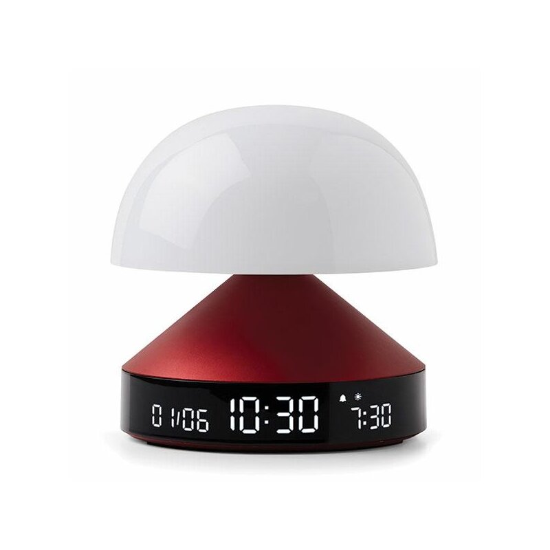 Budzik z lampką LEXON Mina Sunrise LR153DR Czerwony