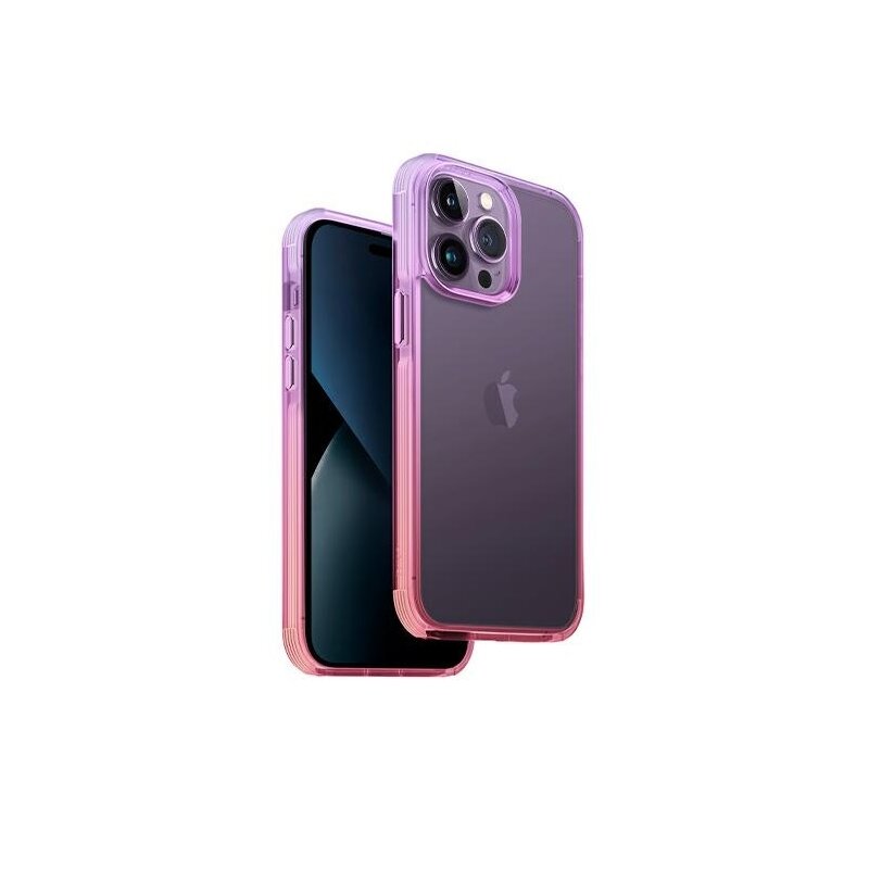 Etui UNIQ Combat Duo do Apple iPhone 14 Pro Liliowo-różowy