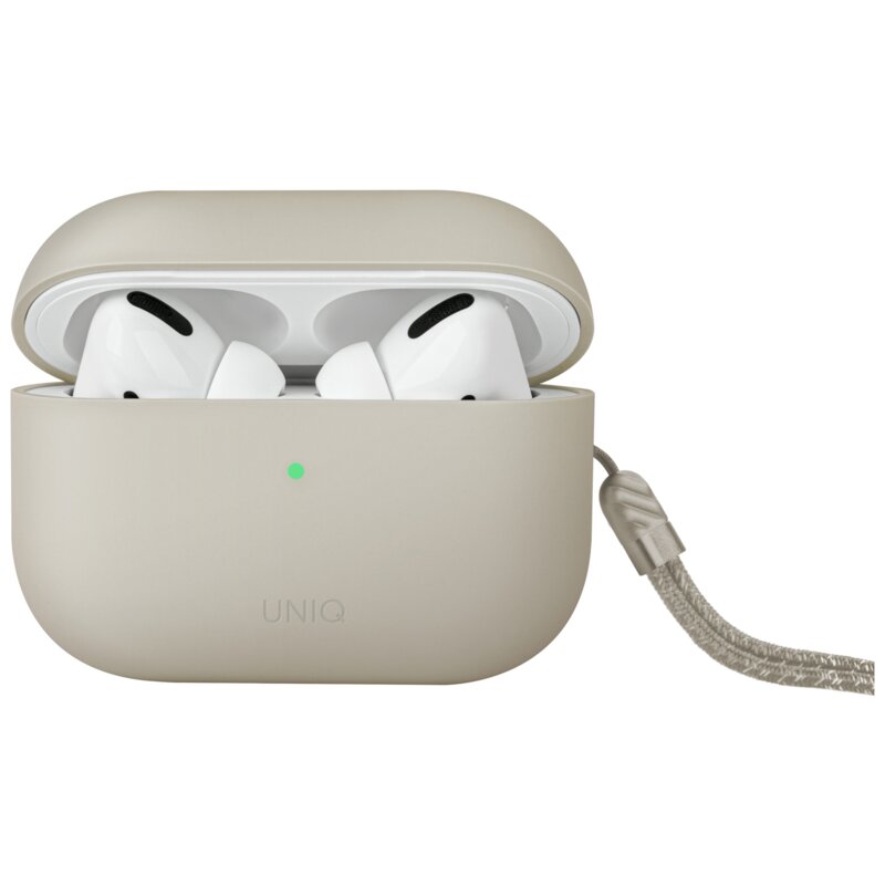 Etui na słuchawki UNIQ Lino do Apple AirPods Pro 2 Beżowy