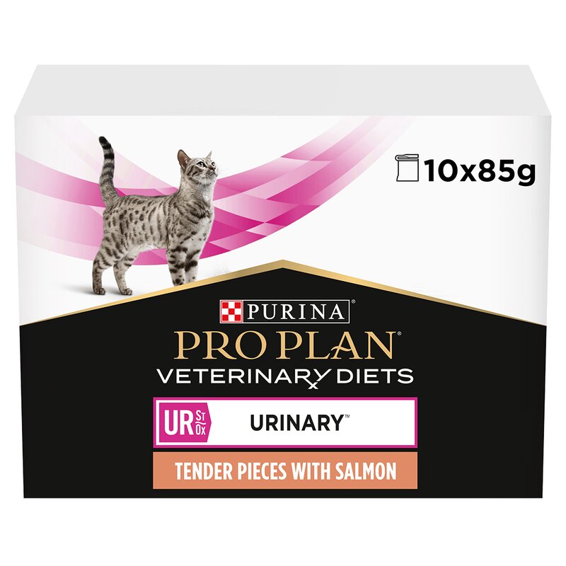 Karma dla kota PURINA Pro Plan Veterinary Diets Feline Urinary Łosoś (10 x 85 g)