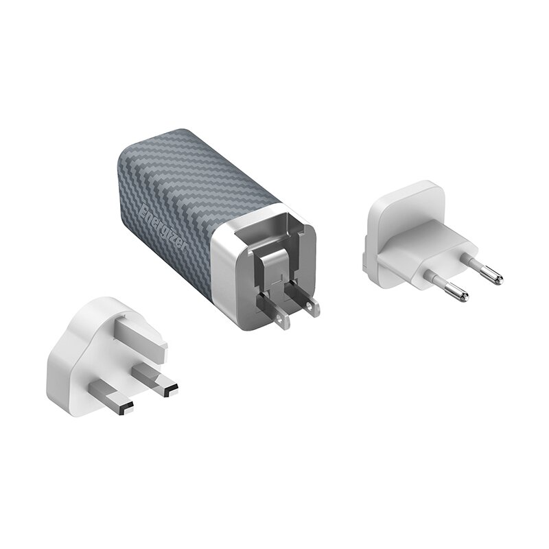 Ładowarka sieciowa ENERGIZER Ultimate Multiplug 65W Srebrny ładowarka do telefonu USB, USB-C