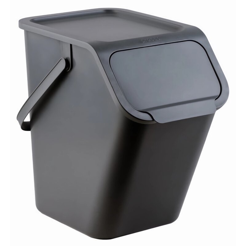 Kosz na śmieci PRACTIC Bini 15100693 25L Czarno-szary
