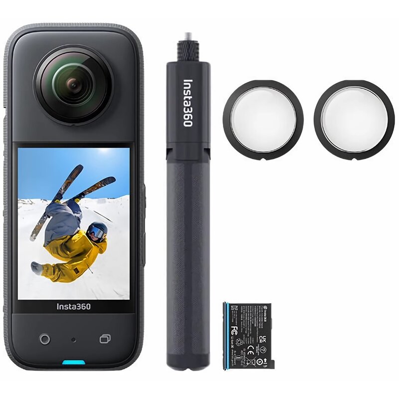 Kamera sferyczna 360 INSTA360 X3 ALL-PURPOSE KIT, filmy 5.7K 24 FPS, Wi-Fi, Bluetooth