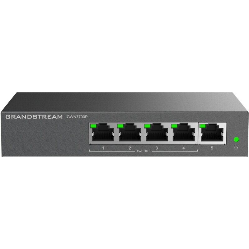 Switch GRANDSTREAM GWN7700P Gigabit Ethernet, 5 portów, Funkcja PoE