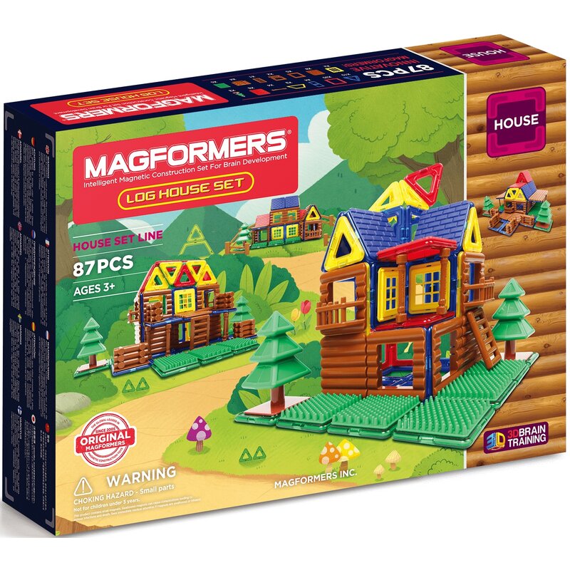 Klocki magnetyczne MAGFORMERS Log House Set 005-705004