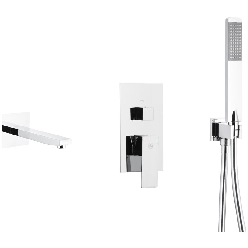 Zestaw wannowy podtynkowy KFA ARMATURA Logon 5139-401-00 Chrom
