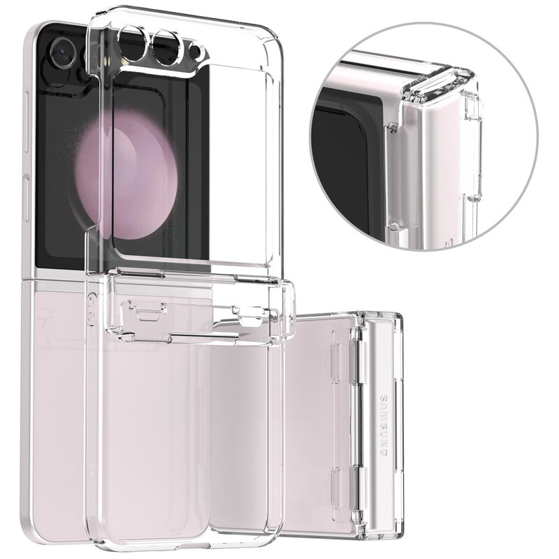 Etui ARAREE Nukin 360 do Samsung Galaxy Z Flip 5 Przezroczysty