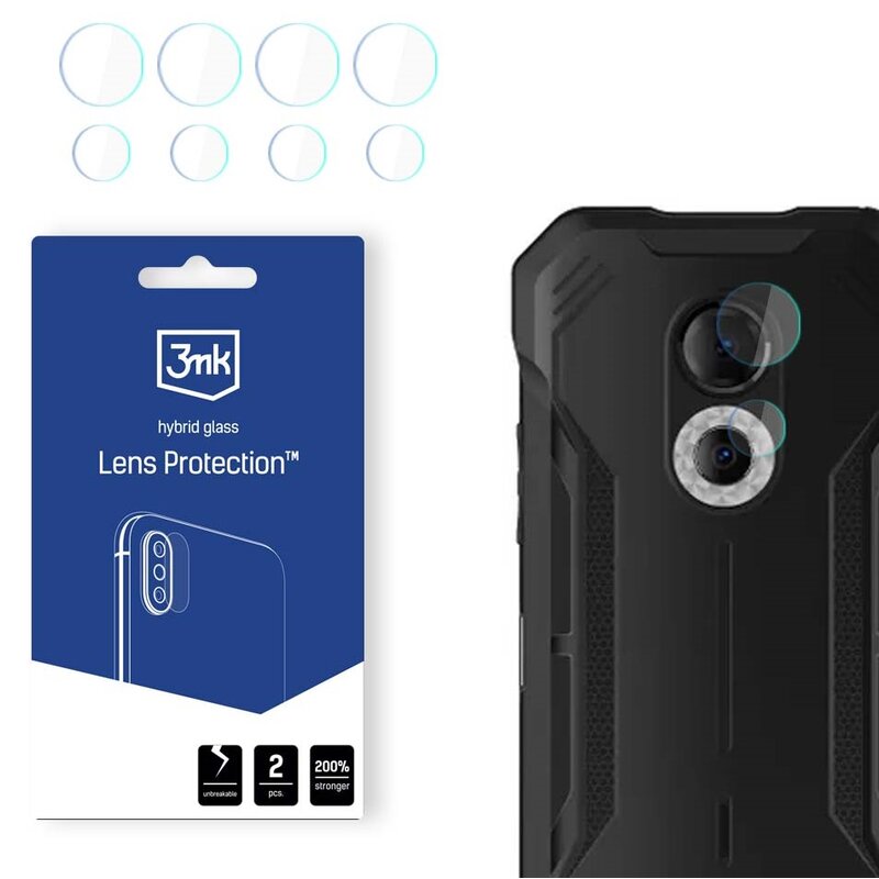 Szkło hybrydowe na obiektyw 3MK Lens Protection do Doogee S51