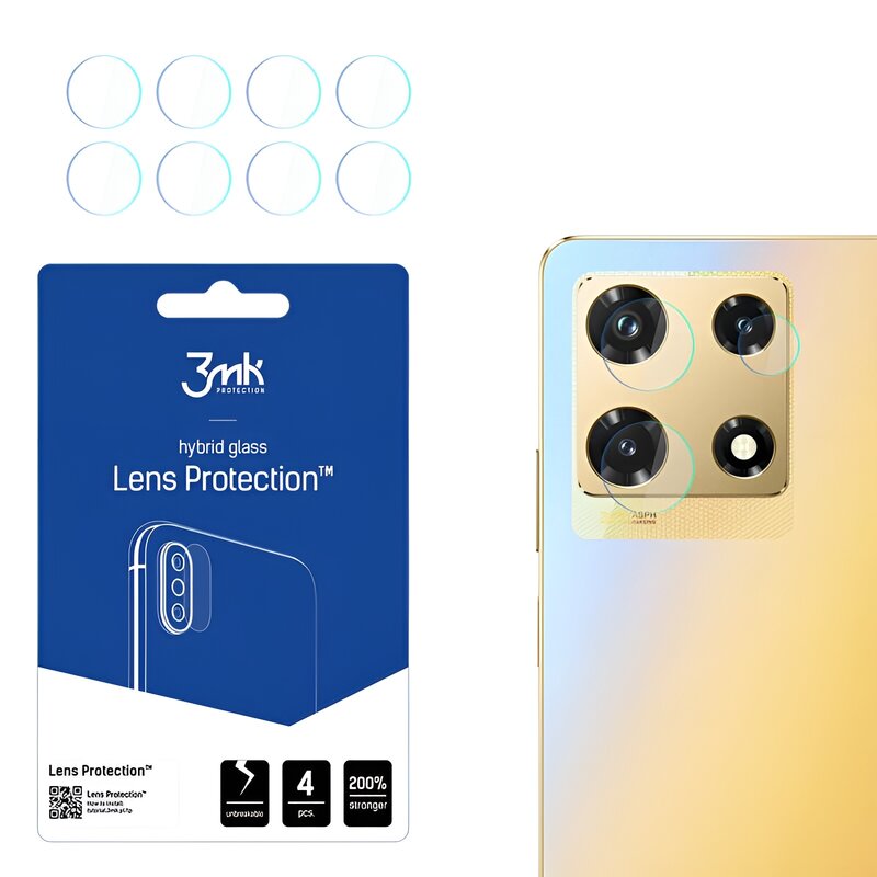 Szkło hybrydowe na obiektyw 3MK Lens Protection do INFINIX Hot 30i