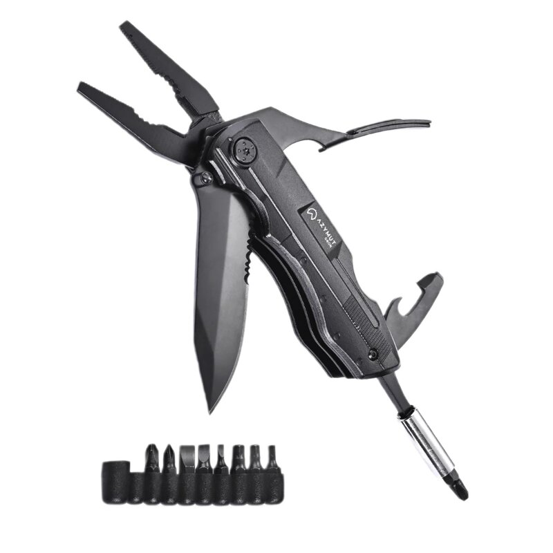 Multitool AZYMUT Gron - 11 narzędzi + 9 bitów + kabura (H-P224052)