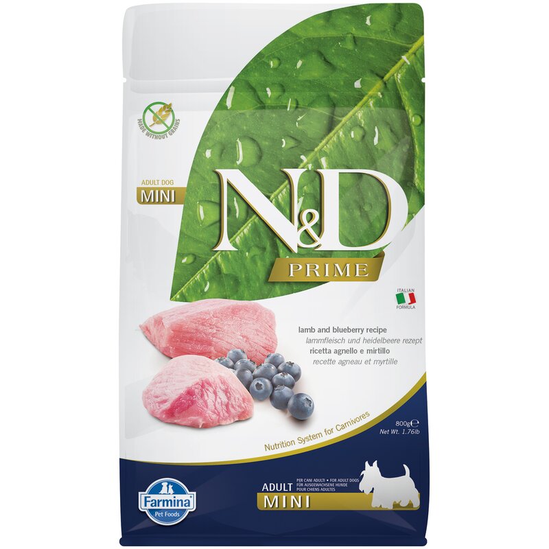 Karma dla psa FARMINA N&D Prime Mini Jagnięcina z borówką 800 g