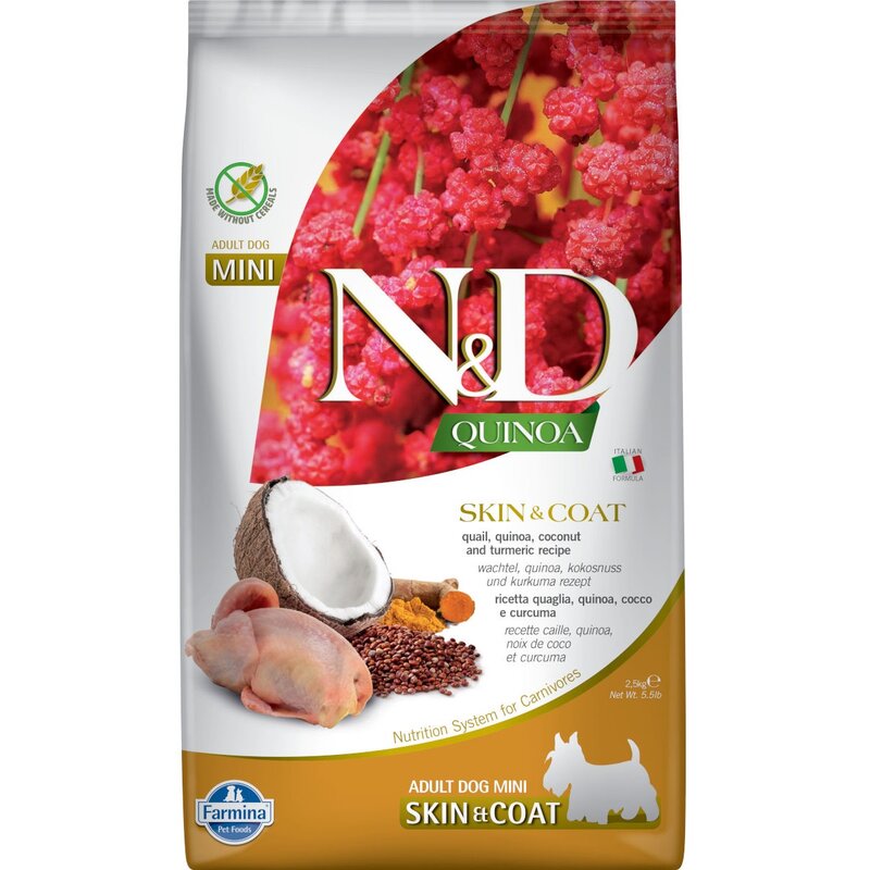 Karma dla psa FARMINA N&D Quinoa Skin & Coat Przepiórka z kokosem 2.5 kg