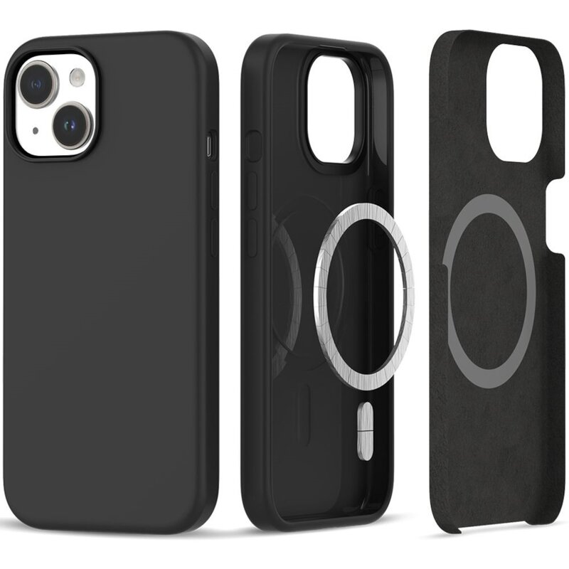 Etui TECH-PROTECT Silicone Magsafe do iPhone 15 Czarny Matowy