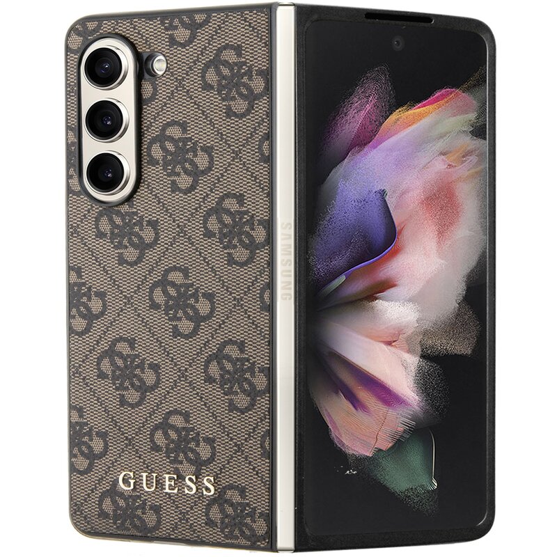 Etui GUESS 4G Charms Collection do Samsung Galaxy Z Fold 5 Brązowy