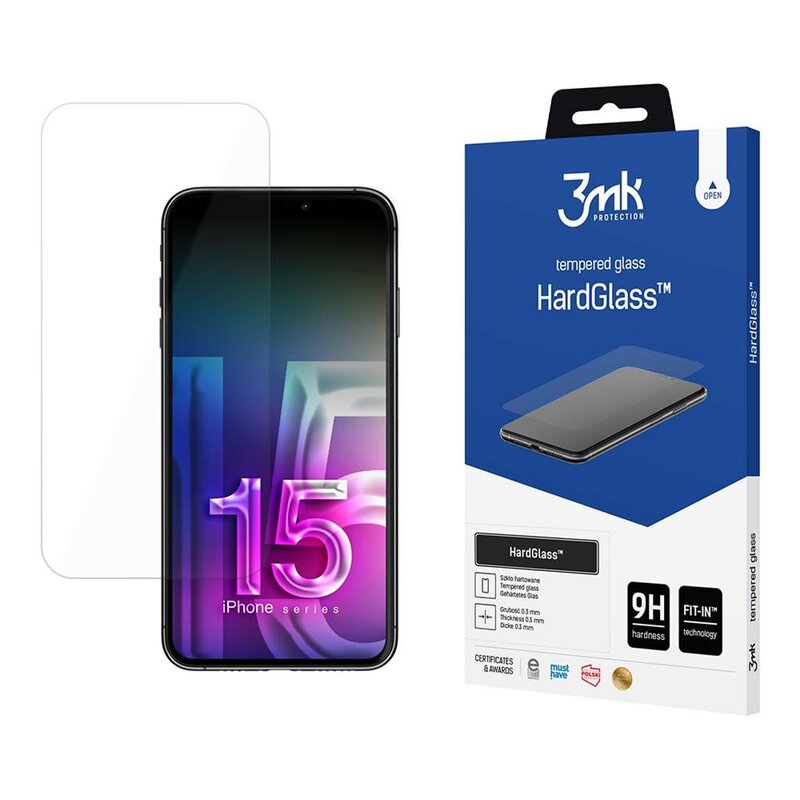3mk HardGlass do iPhone 15