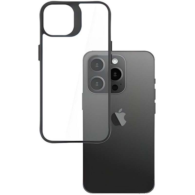 Etui 3MK Satin Armor Case+ do Apple iPhone 15 Pro Przezroczysto-czarny