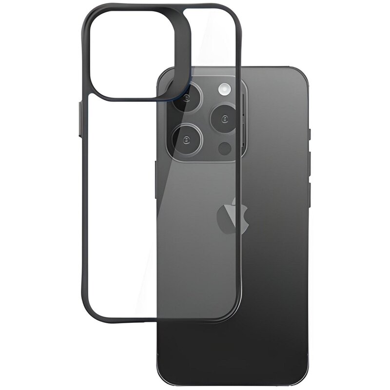 Etui 3MK Satin Armor Case+ do Apple iPhone 15 Pro Max Przezroczysto-czarny