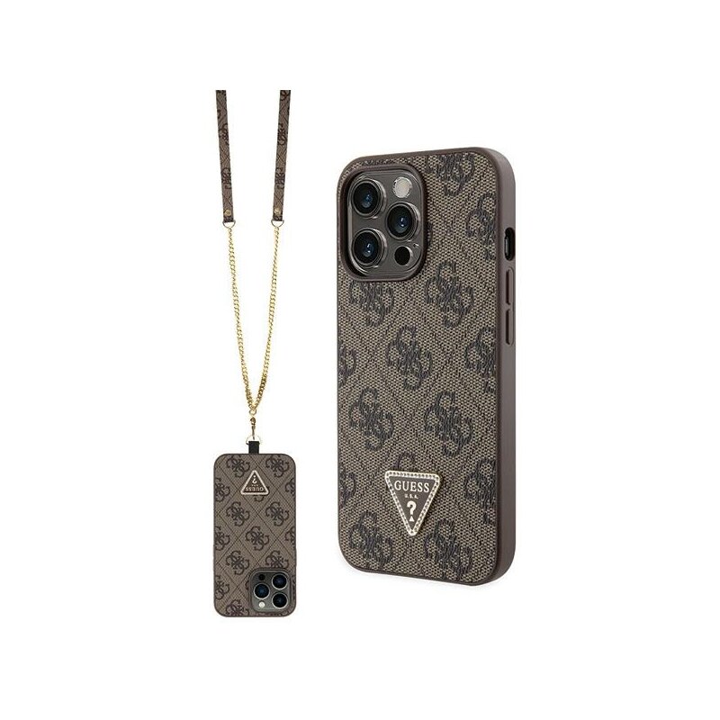 Etui GUESS Crossbody 4G Metal Logo do Apple iPhone 13/13 Pro Brązowy
