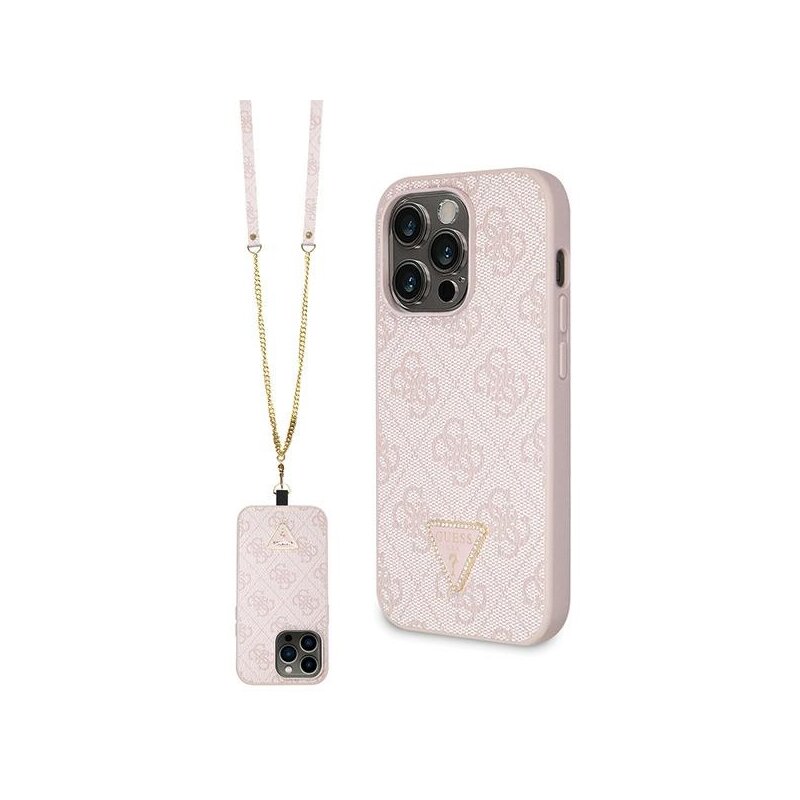 Etui GUESS Crossbody 4G Metal Logo do Apple iPhone 14 Pro Różowy