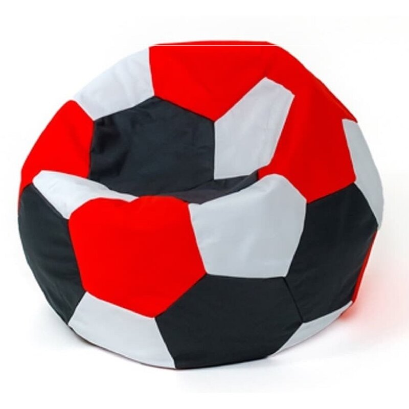 Pufa worek GO GIFT Piłka 1 L Biało-czarno-czerwony 80 cm