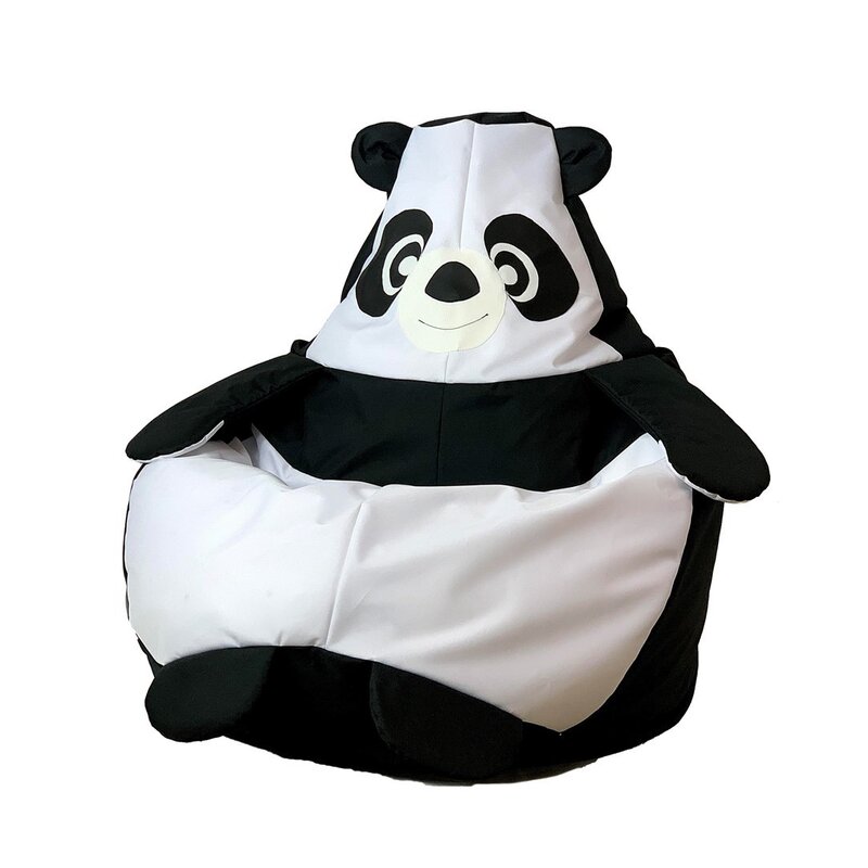 Pufa worek GO GIFT Panda L Czarno-biały 105 x 80 cm