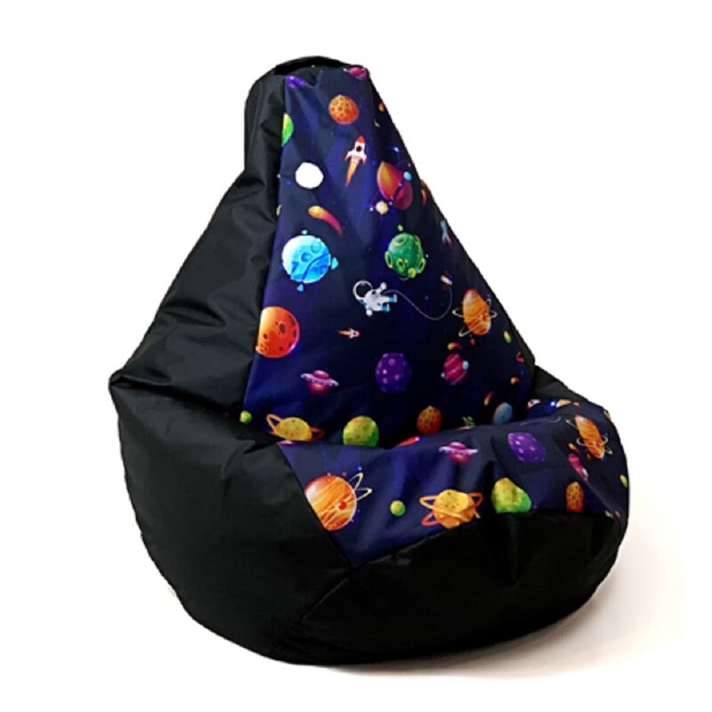 Pufa worek GO GIFT Gruszka Kosmos L Wielokolorowy 105 x 80 cm