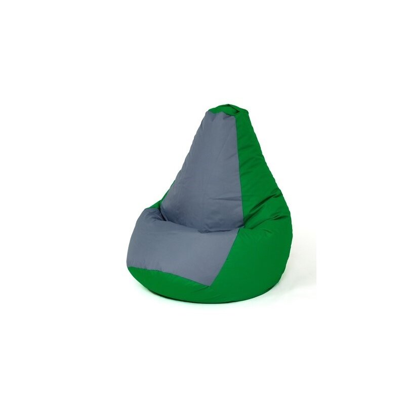 Pufa worek GO GIFT Grusza XL Zielono-szary 130 x 90 cm