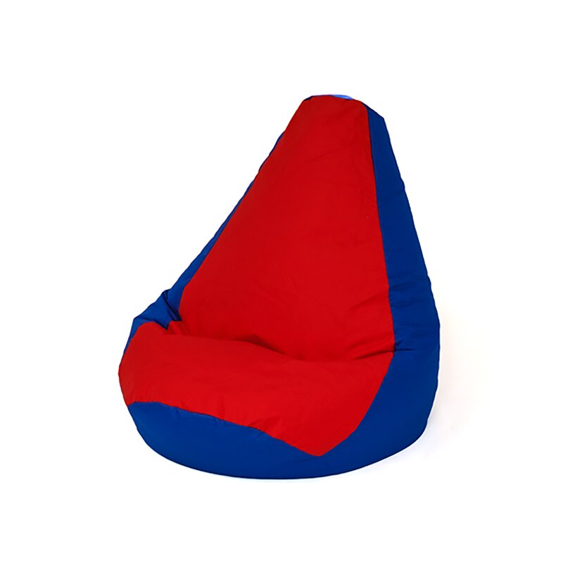 Pufa worek GO GIFT Grusza L Niebiesko-czerwony 105 x 80 cm
