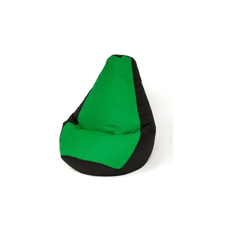 Pufa worek GO GIFT Grusza XL Czarno-zielony 130 x 90 cm
