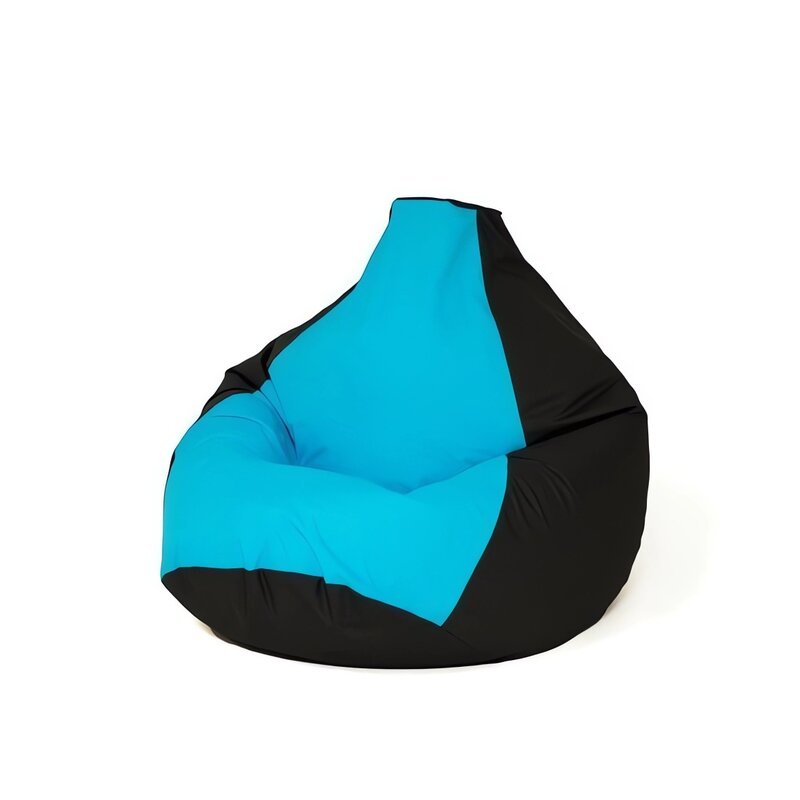 Pufa worek GO GIFT Grusza XL Czarno-niebieski 130 x 90 cm