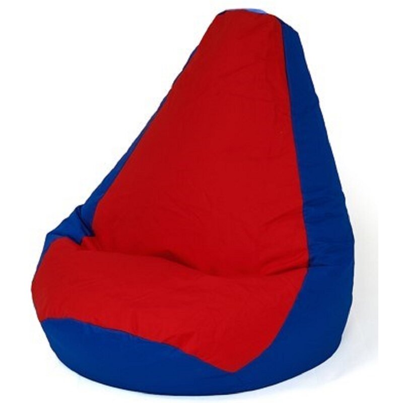 Pufa worek GO GIFT Grusza XL Niebiesko-czerwony 130 x 90