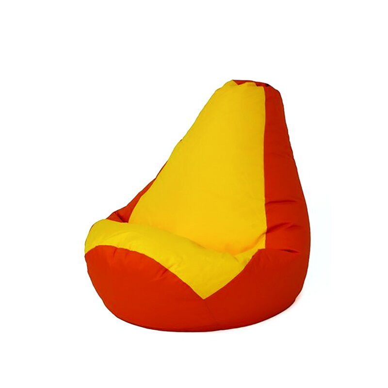 Pufa worek GO GIFT Gruszka XL Czerwono-żółty 130 x 90 cm