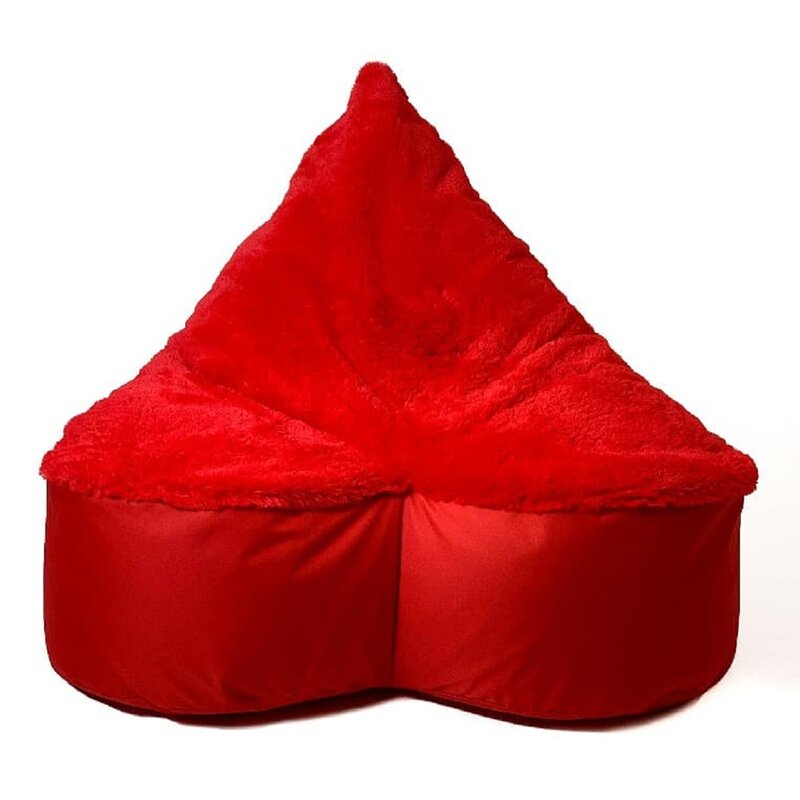 Pufa worek GO GIFT Serce Czerwony XXL 140 x 100 cm
