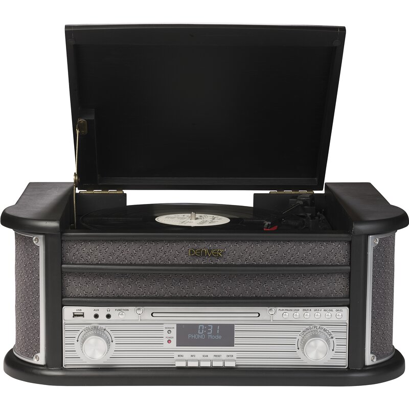 Denver MRD-51 z gramofonem czarne