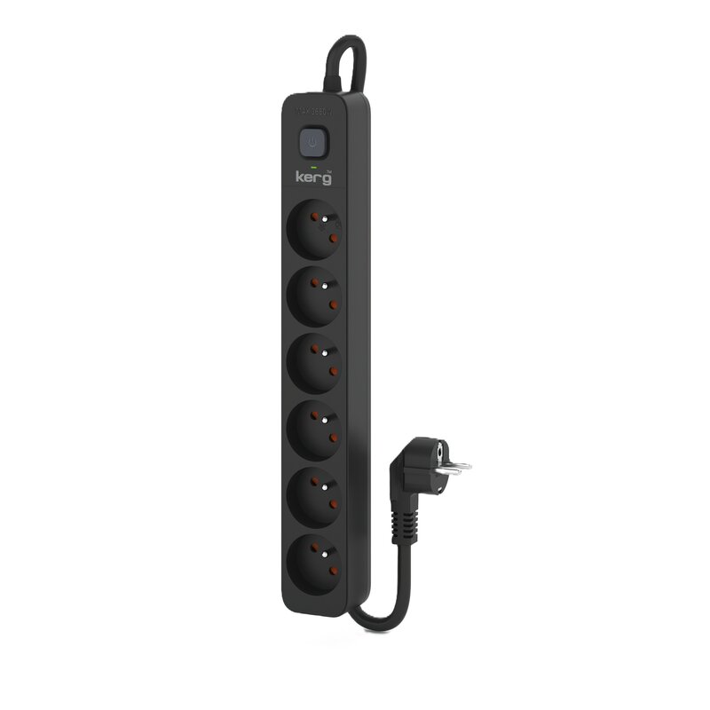 Listwa przeciwprzepięciowa KERG M02519 (1.5 m) Czarny
