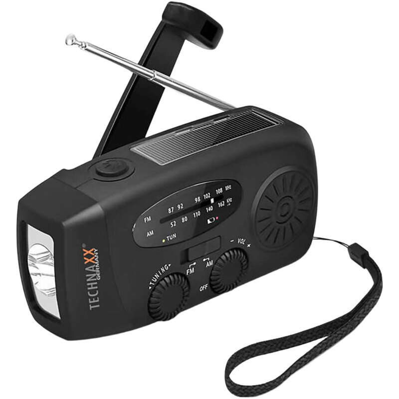 Technaxx TX-238 Radio FM Solarne Czarny
