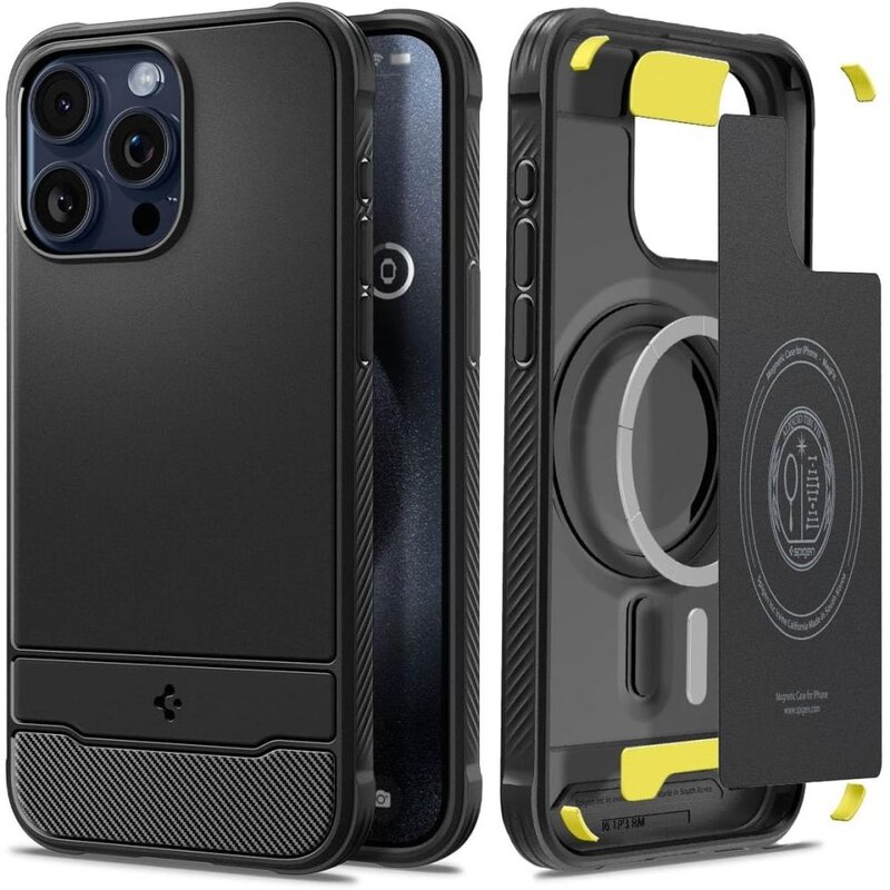 Etui SPIGEN Rugged Armor Mag MagSafe do Apple iPhone 15 Pro Max Czarny