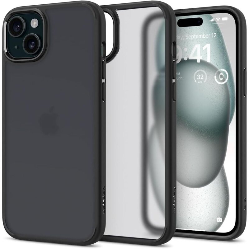 Etui SPIGEN Ultra Hybrid do Apple iPhone 15 Przezroczysto-czarny