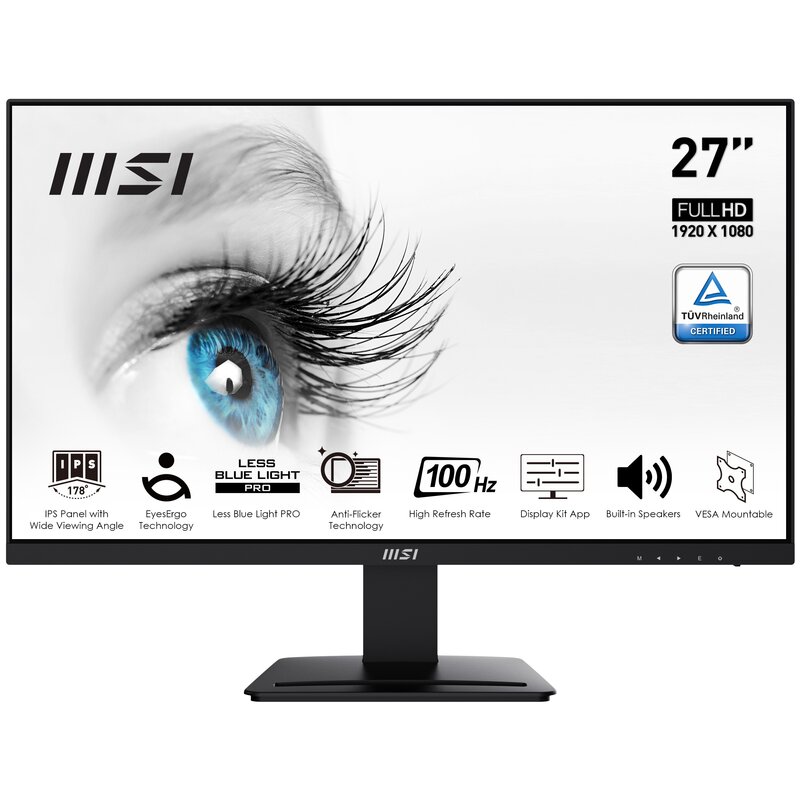 Monitor MSI Pro MP273A 27" 1920x1080px IPS 100Hz 1 ms [MPRT]