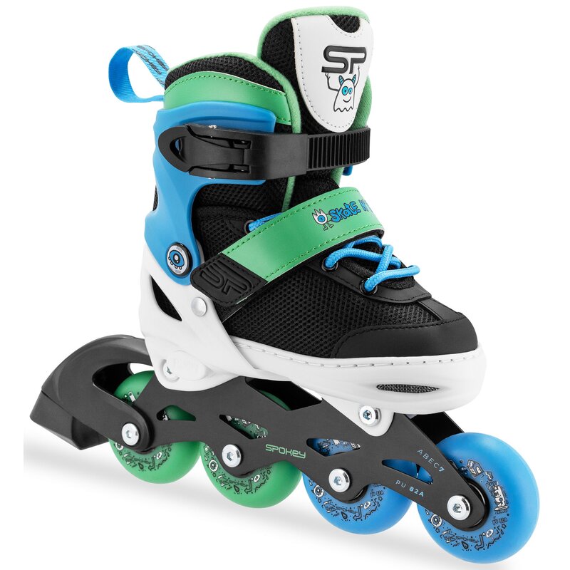 Rolki SPOKEY Joy (rozmiar 31-34) Czarno-zielono-niebieski