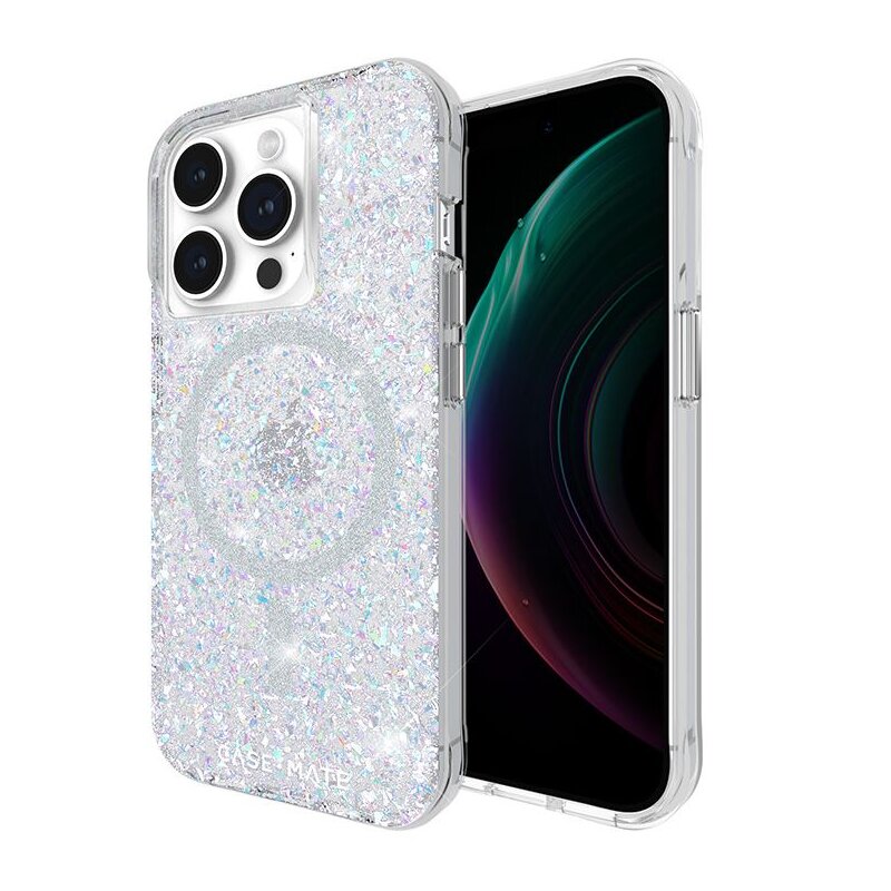 Etui CASE-MATE Twinkle MagSafe do Apple iPhone 15 Pro Srebrny