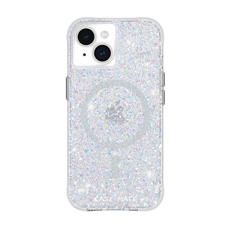 Etui CASE-MATE Twinkle MagSafe do Apple iPhone 13/14/15 Srebrny