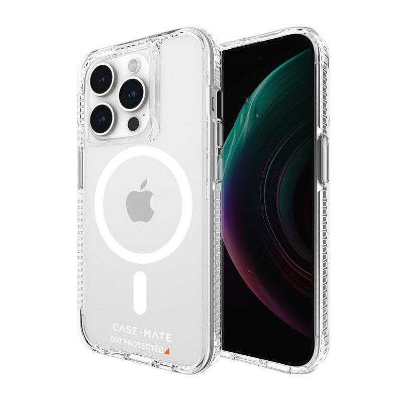 Etui CASE-MATE Ultra Tough Plus D30 MagSafe do Apple iPhone 15 Pro Przezroczysty