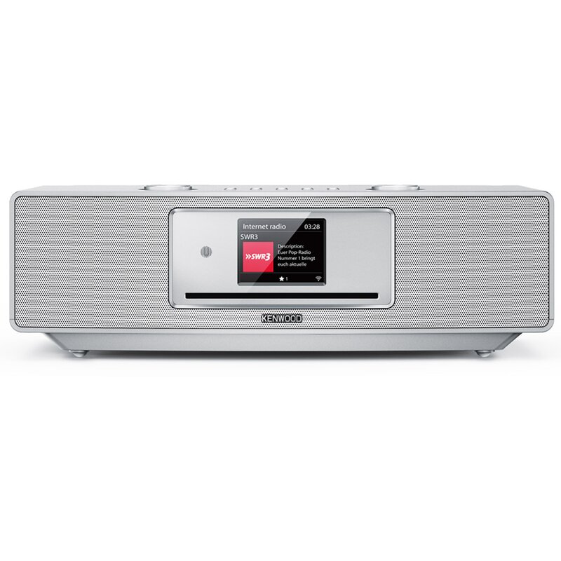 Wieża, System All in one KENWOOD CR-ST700SCD S Srebrna, Odtw.CD/-R/-RW, Wi-Fi, BT, Tuner FM/DAB+/Internetowe, Kolorowy wyświetlacz