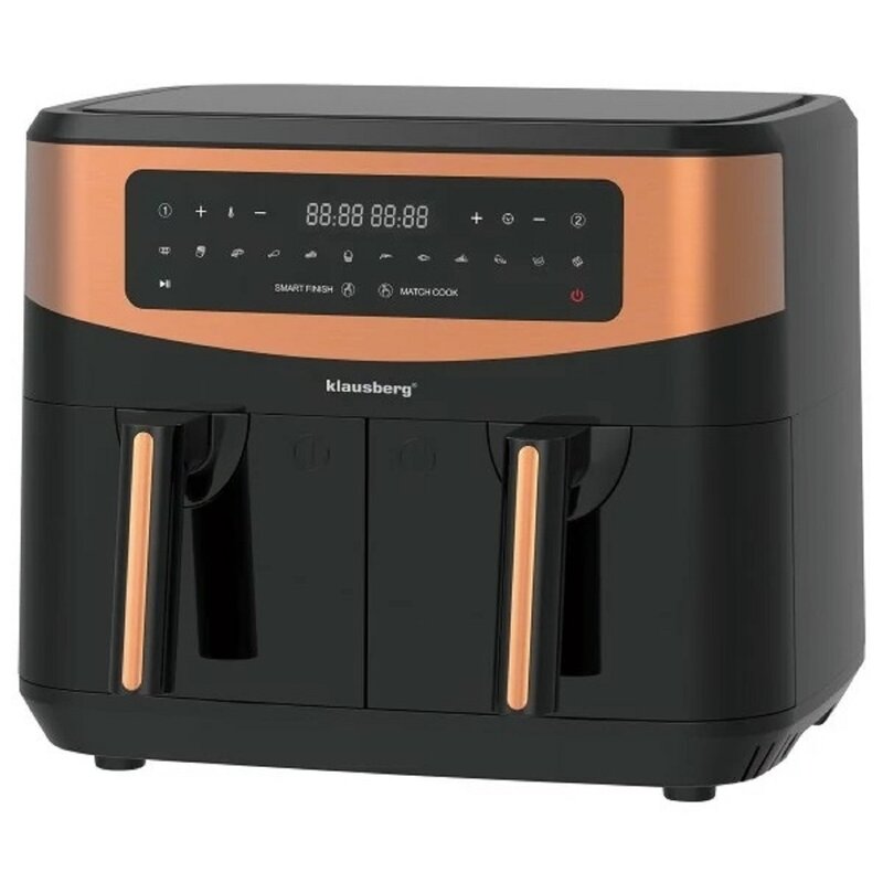 Air Fryer Frytkownica beztłuszczowa KLAUSBERG KB-7589 9.5l z podwójnym koszem 11 automatycznych programów