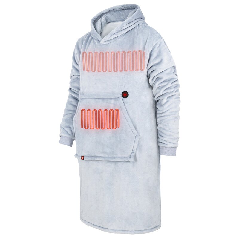 Podgrzewane ponczo GLOVII GU1G Szary