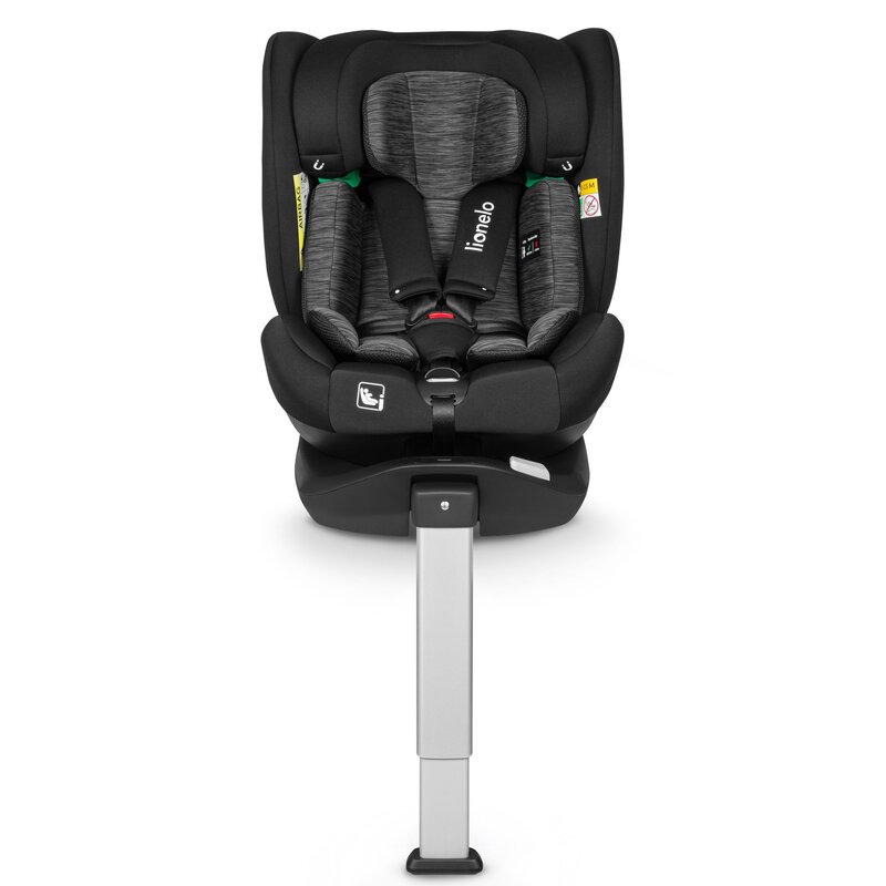Fotelik samochodowy LIONELO Braam I-Size 40-150 cm (0-36 kg) Czarno-szary